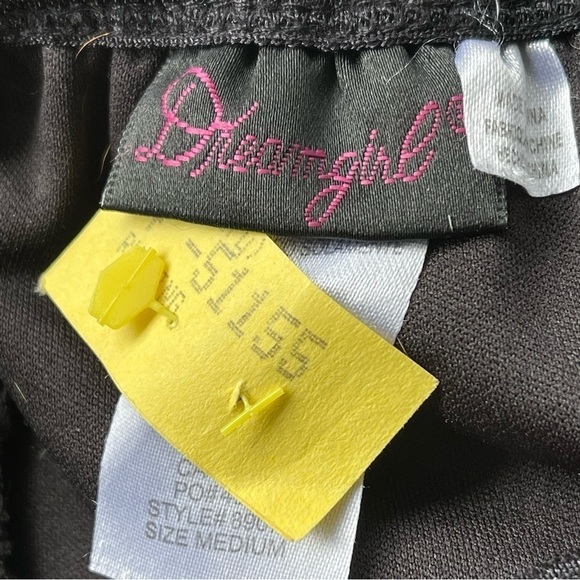 💋Dream Girl Black Sequined Elastic Waist Moto Mini Skirt - Picture 10 of 12